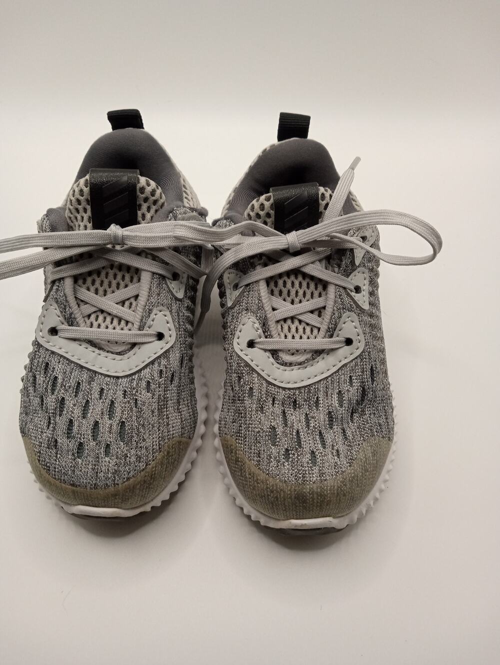 ADIDAS Toddler Sz 6 Gray Charcoal Alpha Bounce Shoe Sneaker  0998